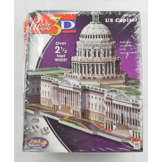 Milton Bradley Puzzle 3D Capitol Building Replica Hasbro 764pc Foam Backed