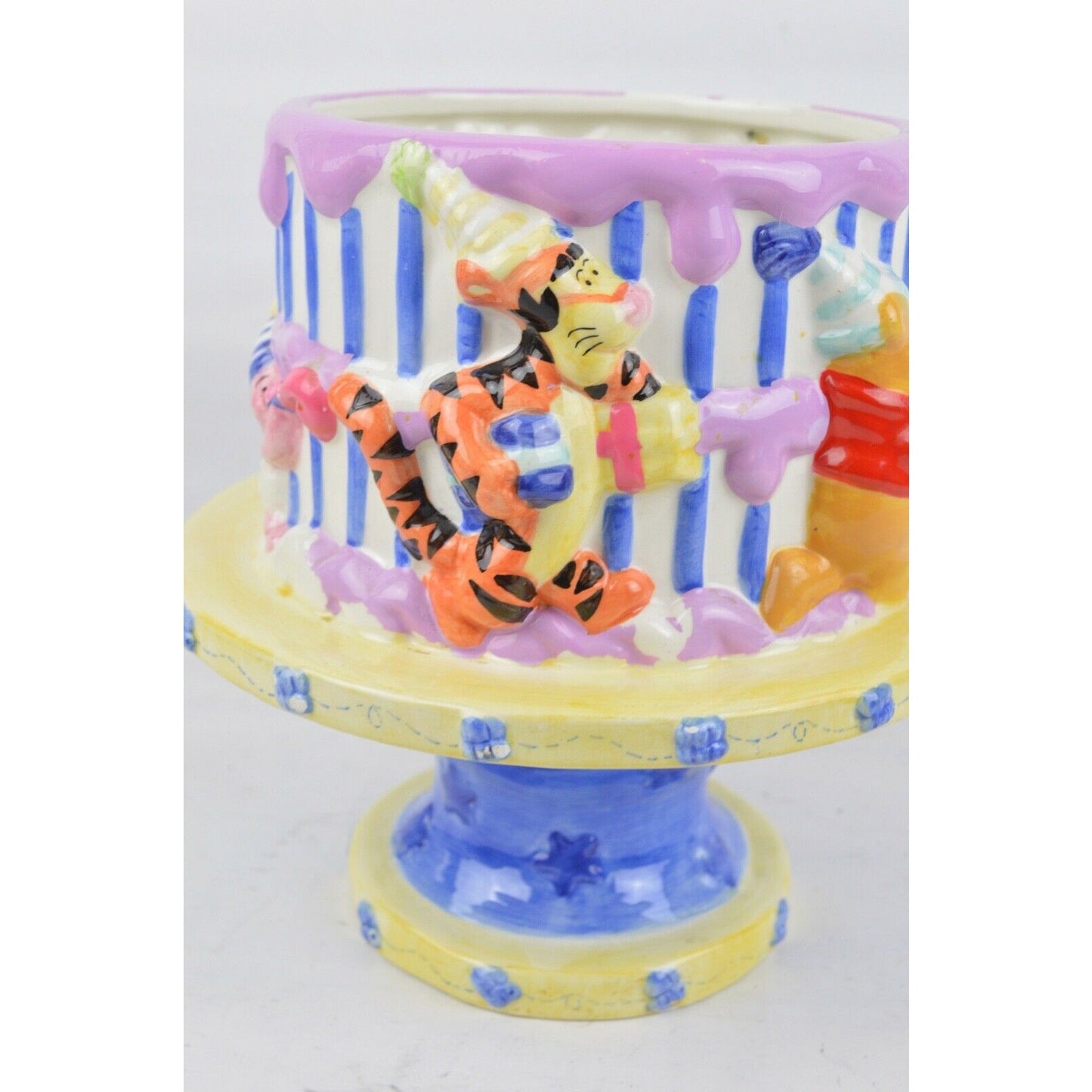 Kitchen Cake Stand Cookie Jar DISNEY Winnie the Pooh Friends Happy Birthday