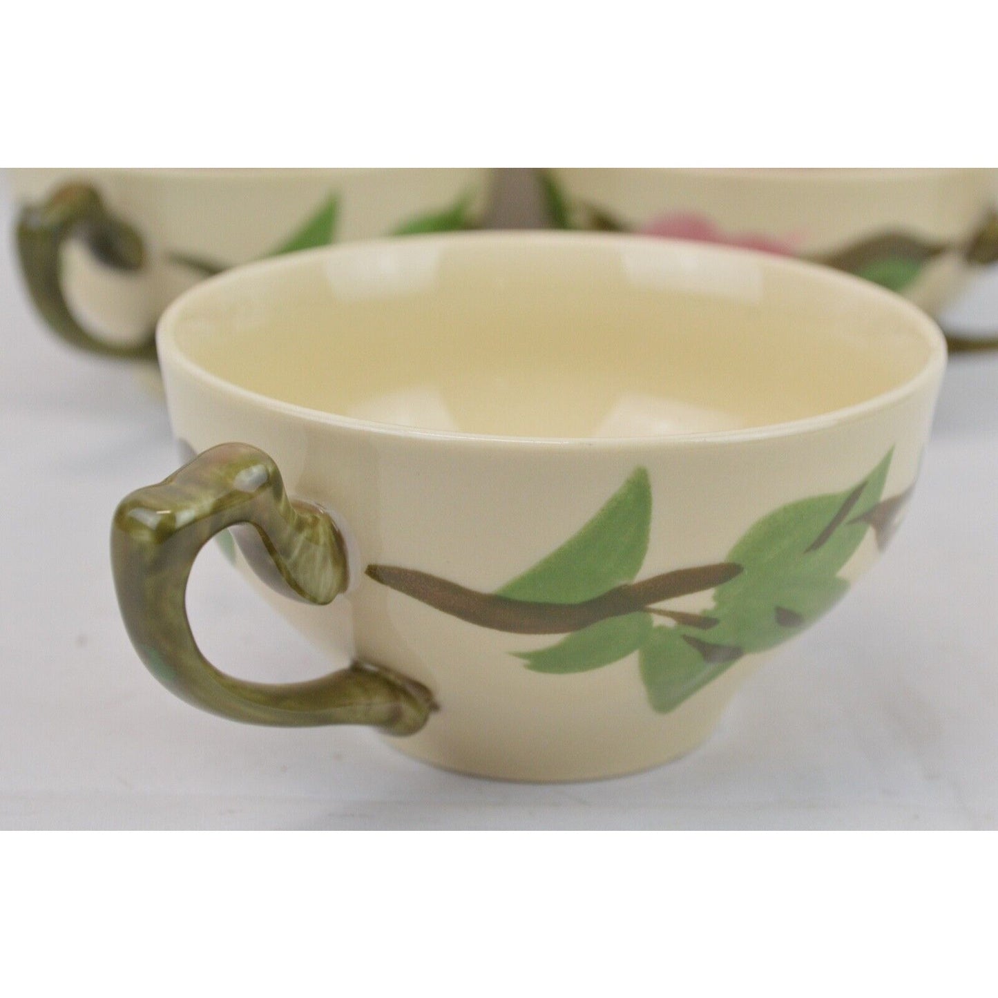 Set Of 8x Coffee Tea Cup Mug Franciscan Desert Rose Tapered Ceramic Floral