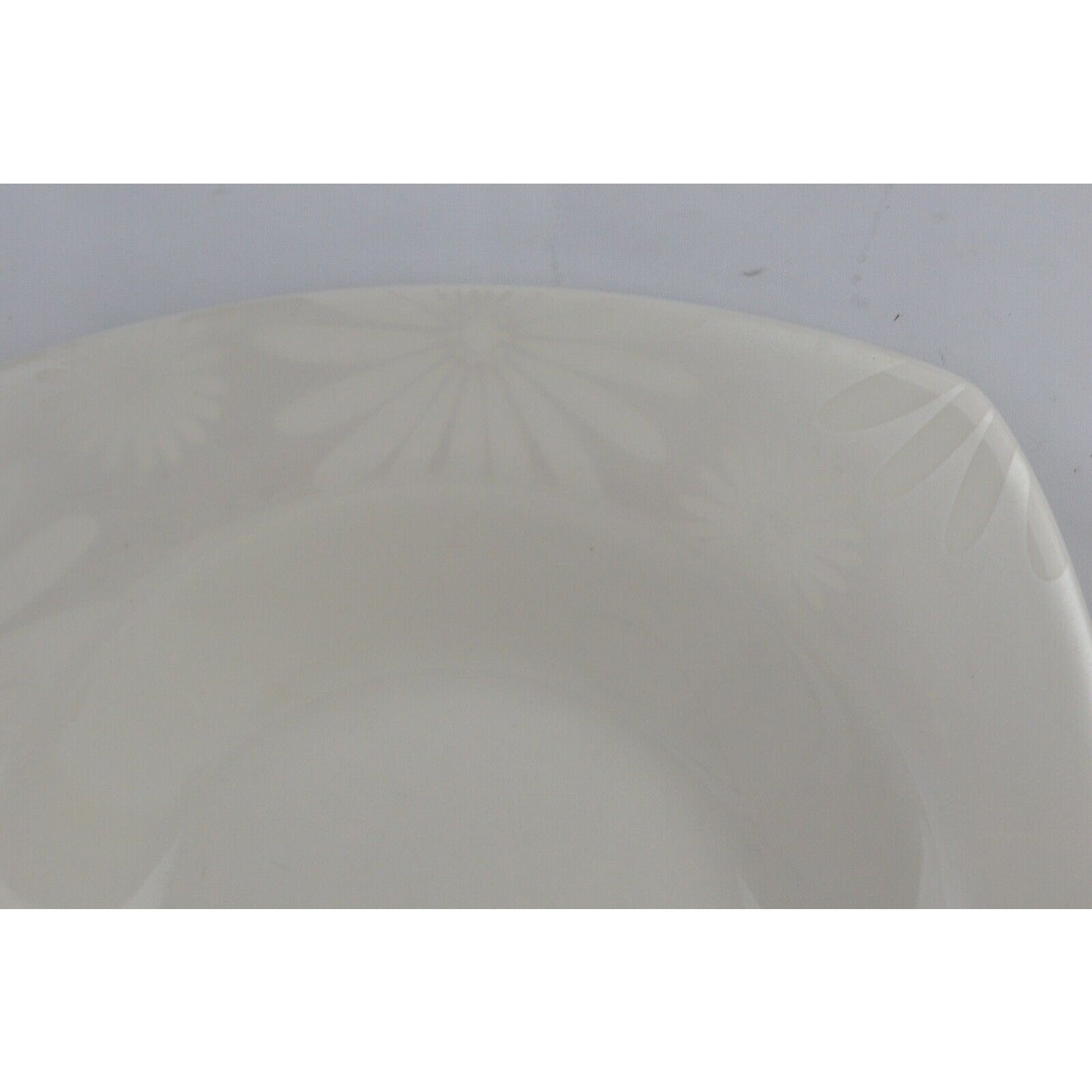 Set x7 Soup Bowl Plates 222 Fifth Alice Platinum Pattern Square White Matte 8''