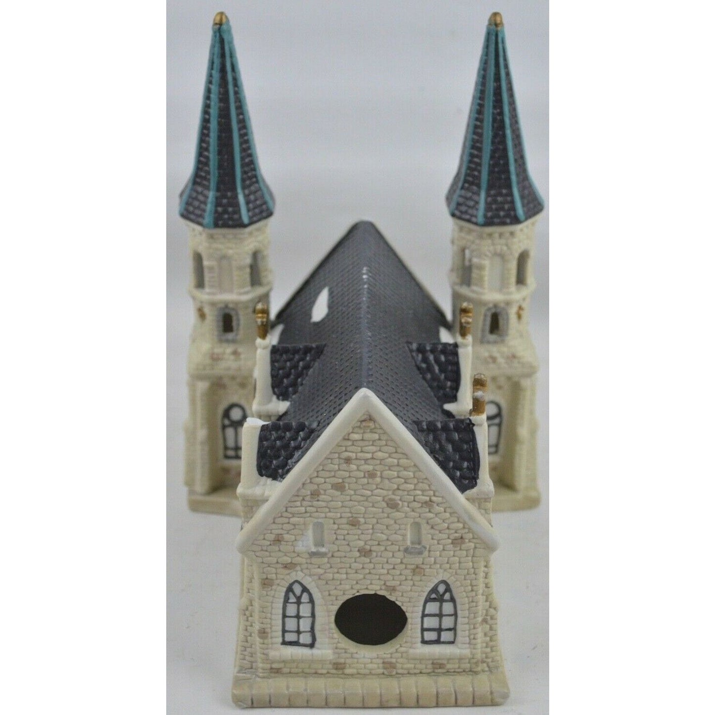 Porcelain Church Village Building Light-Up 1995 Dickens Keepsake Collectables