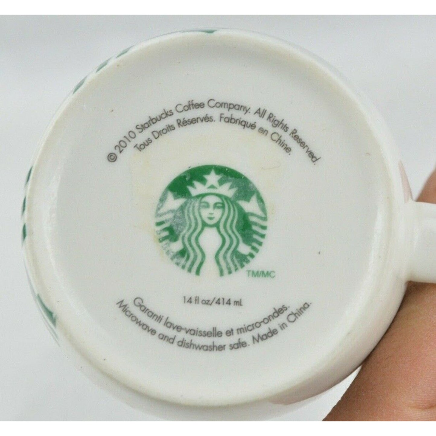 Ceramic Coffee Tea Mug Cup Starbucks Barrel 14oz Classic Mermaid Logo White 2010