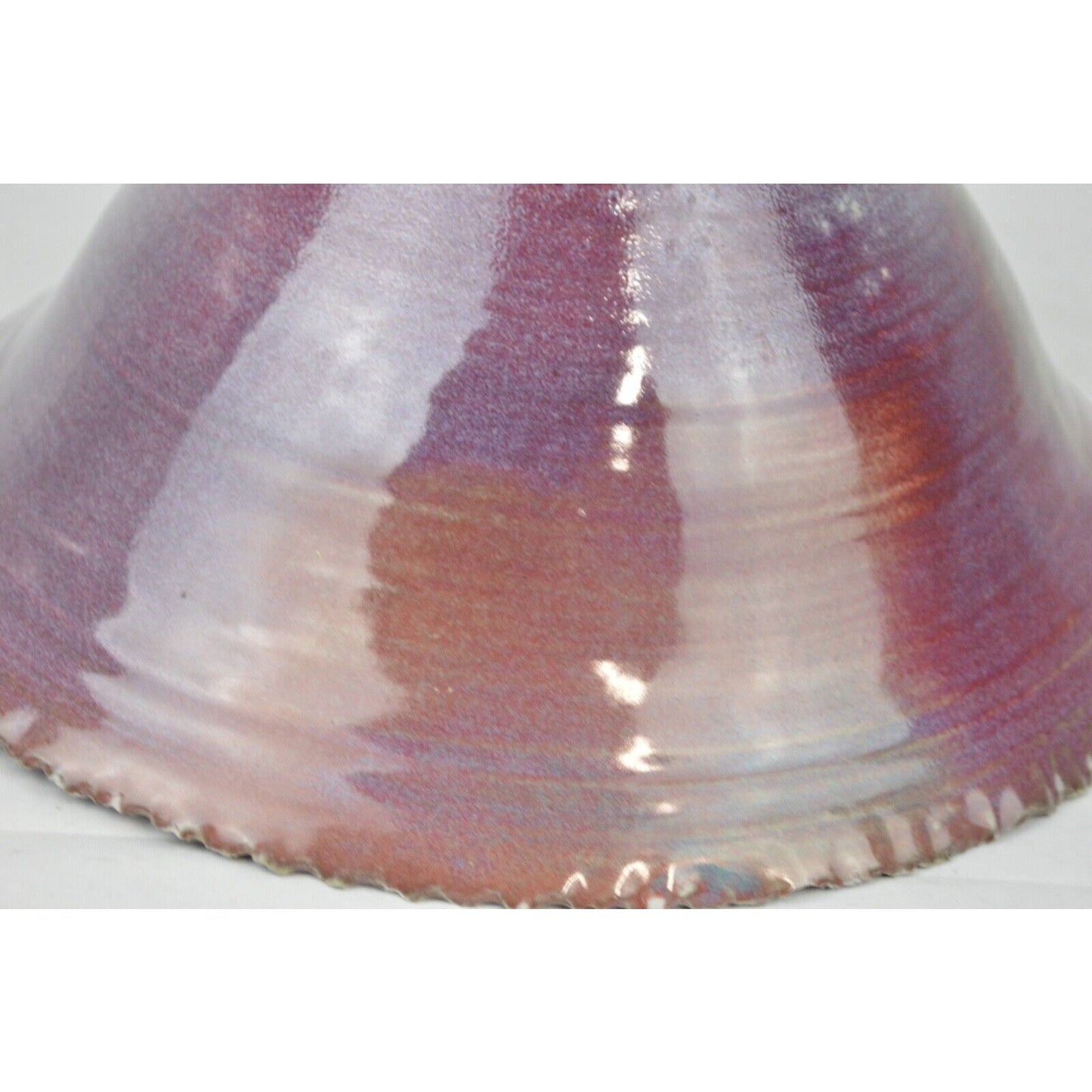 Art Pottery Plate Ruth Weiner Purple Scallop Edge Bowl