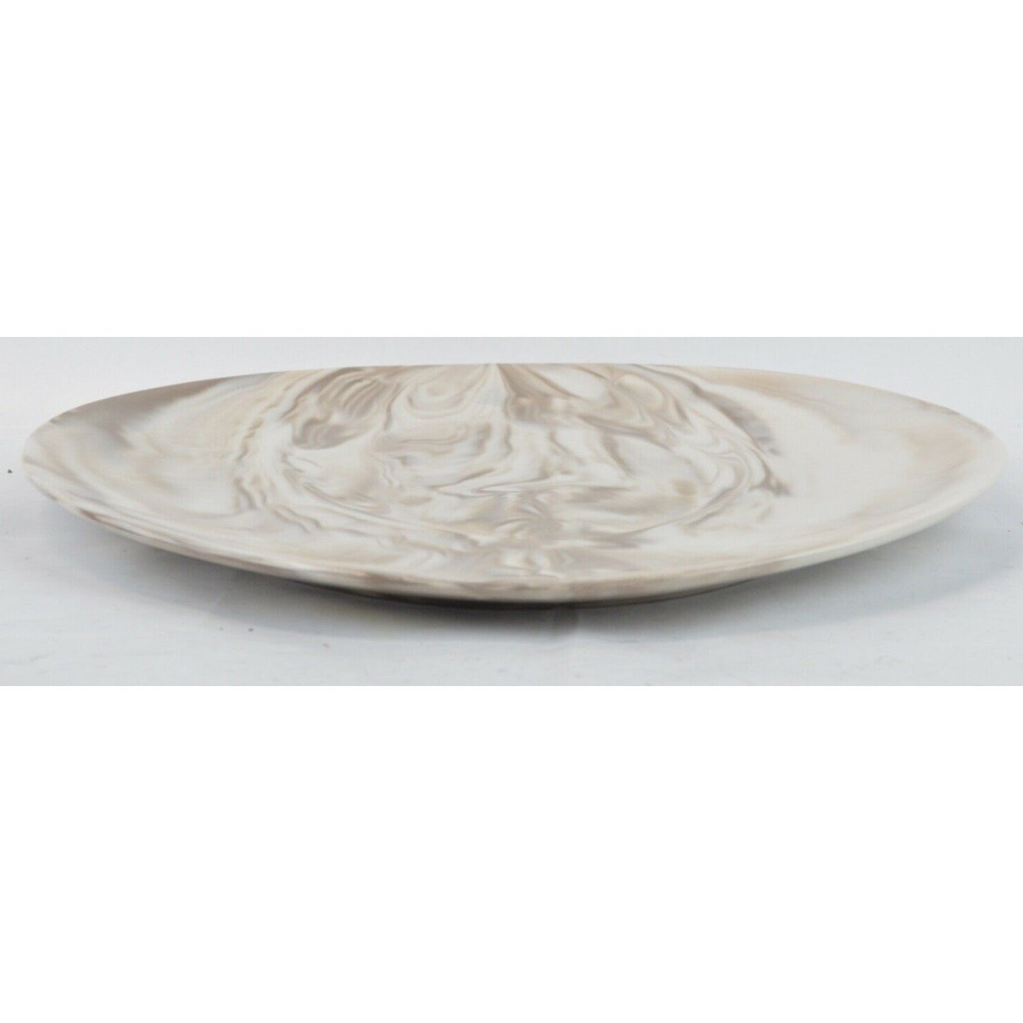 Nambe Marble Butterfly II Oval Serving Dinner Salad Plate Tan Brown 11''