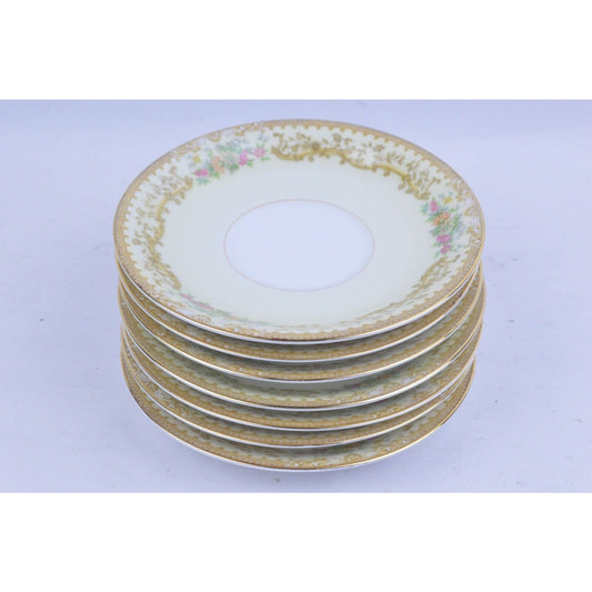 Set x7 Side Plates Noritake China Elvira 5.5" Ceramic Japan #608 98835