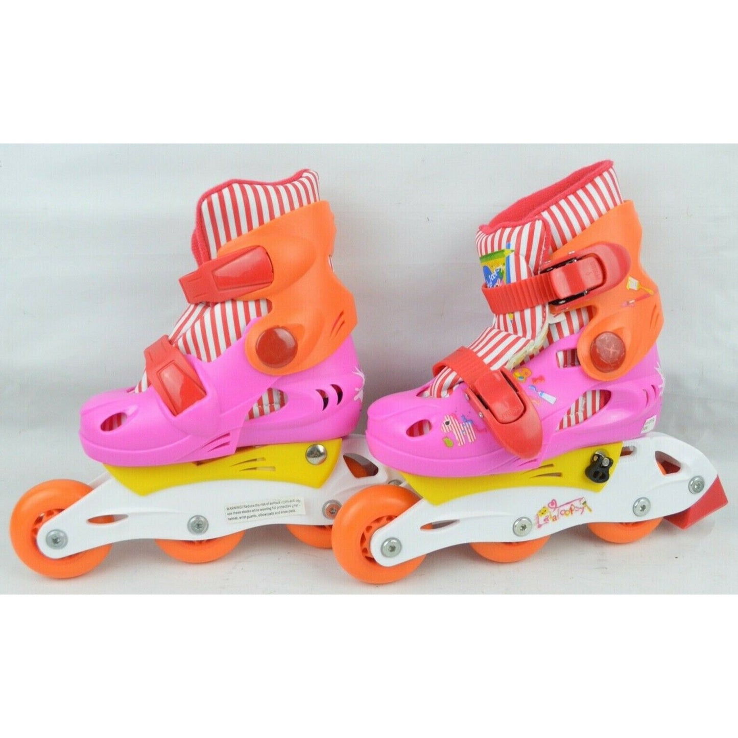 Lalaloopsy Inline Training Skates Adjustable Size 7-10 Girls Pink Orange Red