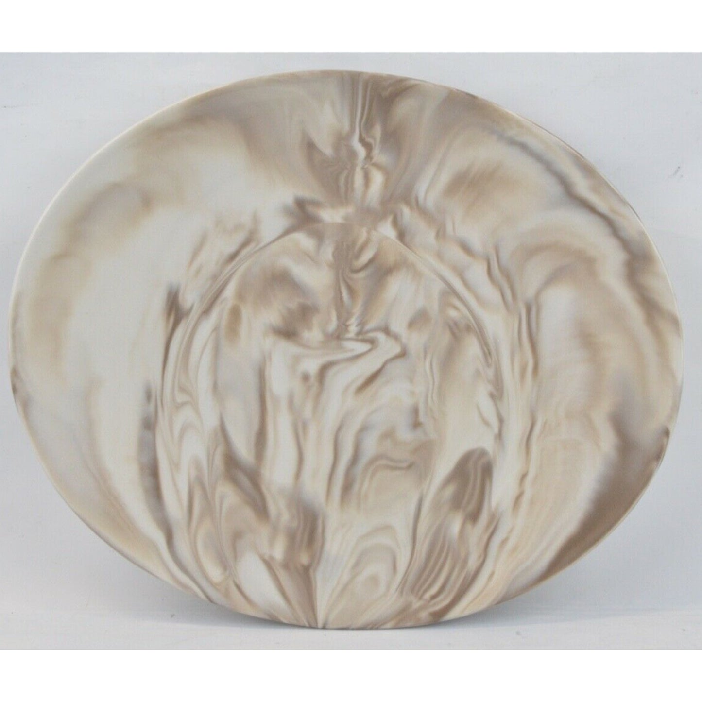 Nambe Marble Butterfly II Oval Serving Dinner Salad Plate Tan Brown 11''