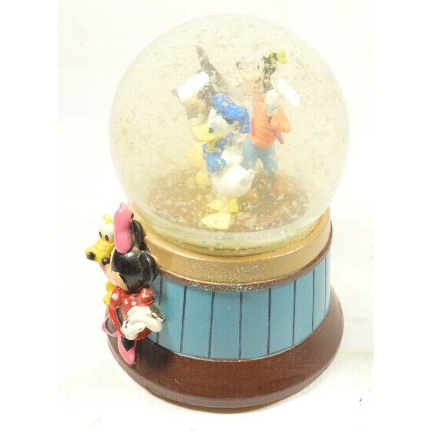 Musical Snow Globe Disney Friends Mickey Zip-A-Dee-Doo-Dah Minnie Goofy Pluto