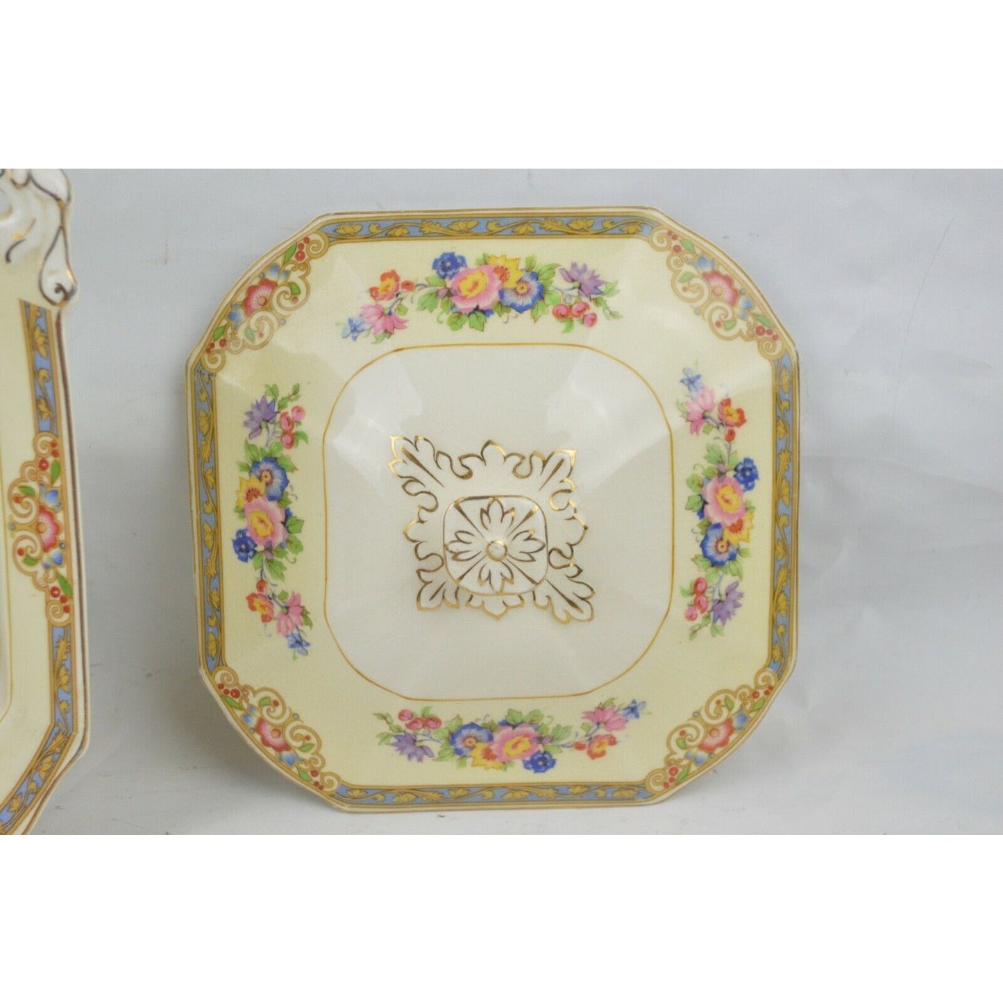 W.H. Grindley Sheraton Ivory Soup Dish Ceramic Taurine Marjorie Square England