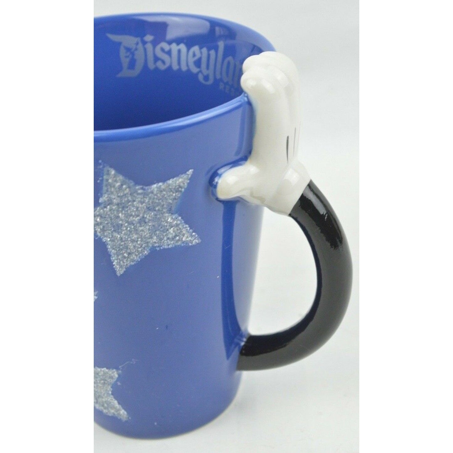 Mickey Mouse Disney Land Parks 2013 Hand Stars 3D Ceramic Coffee Mug Cup Blue