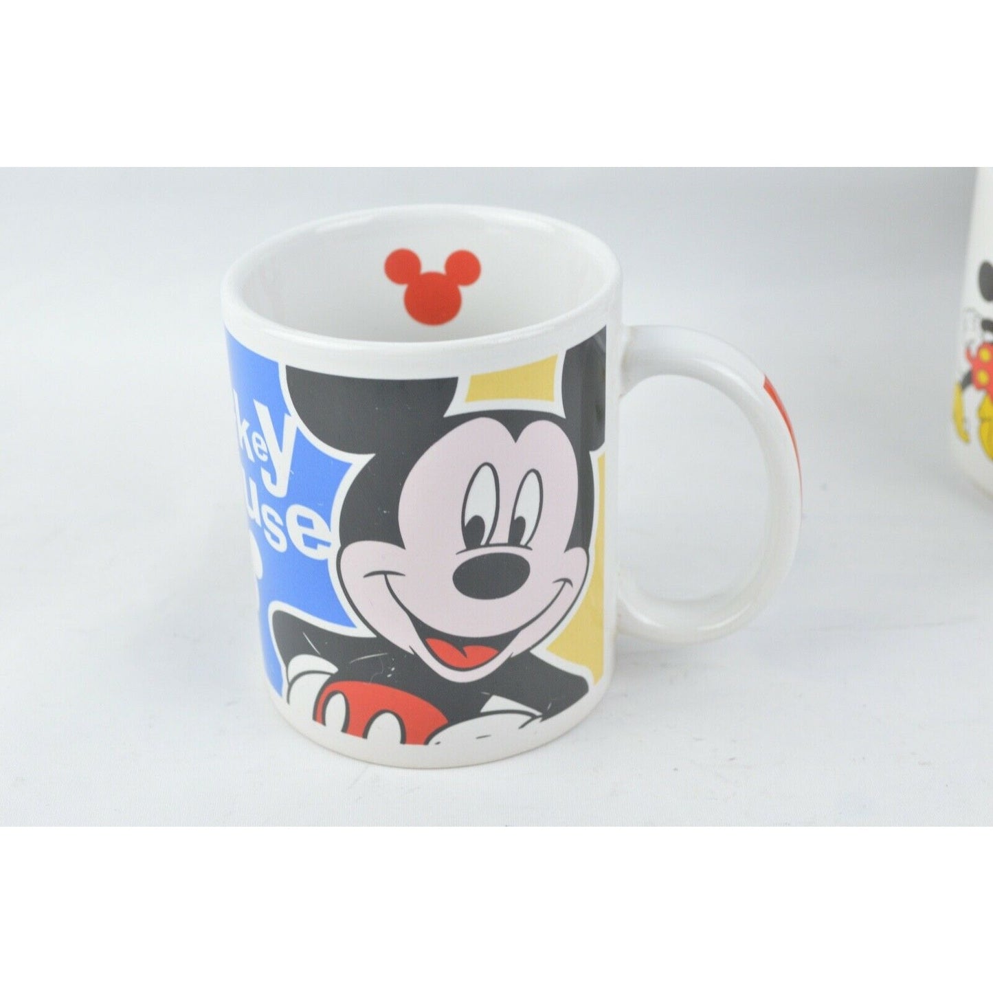 Set x3 Disney Disneyland Characters Mickey Mouse Minnie Pink Ceramic Coffee Mug