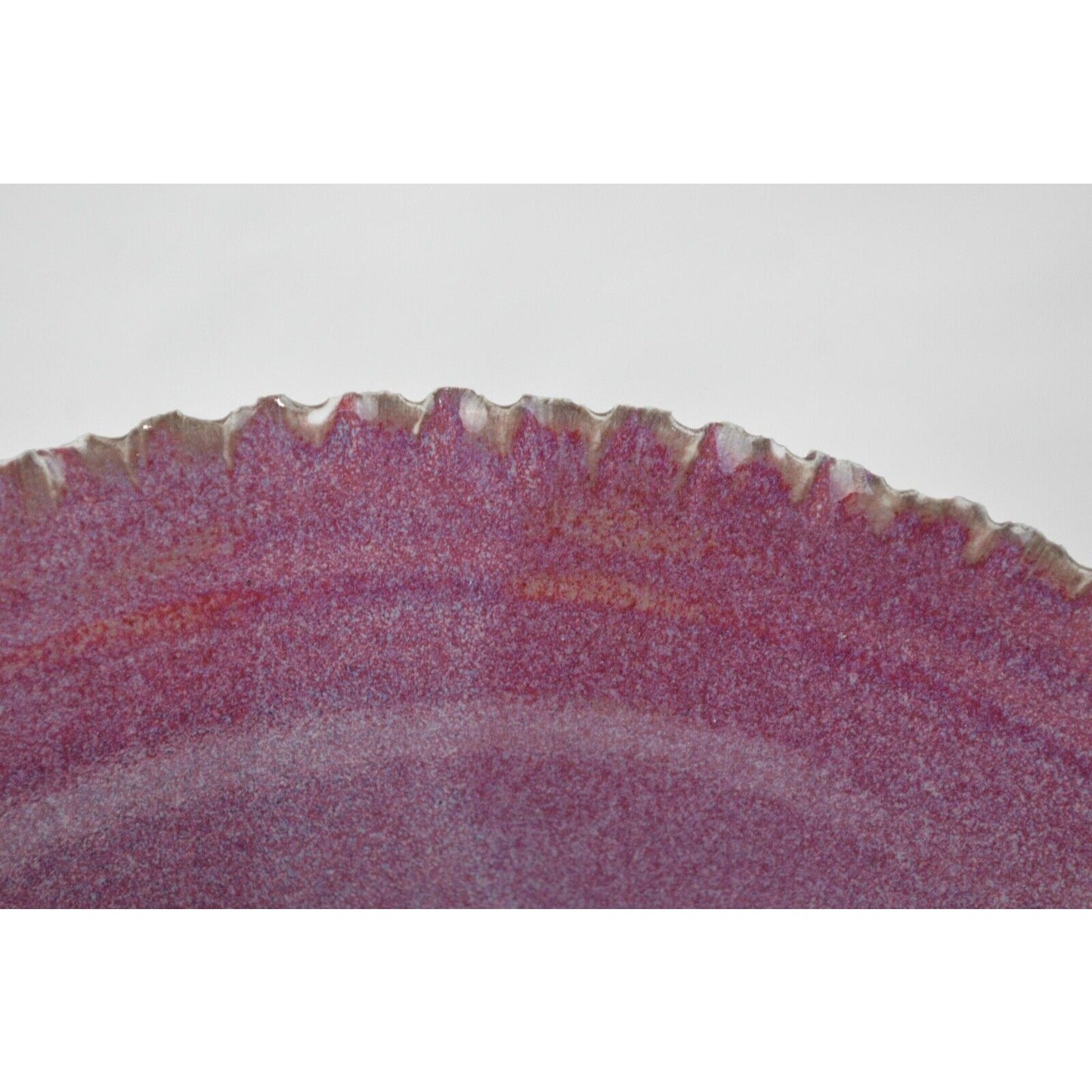 Art Pottery Plate Ruth Weiner Purple Scallop Edge Bowl