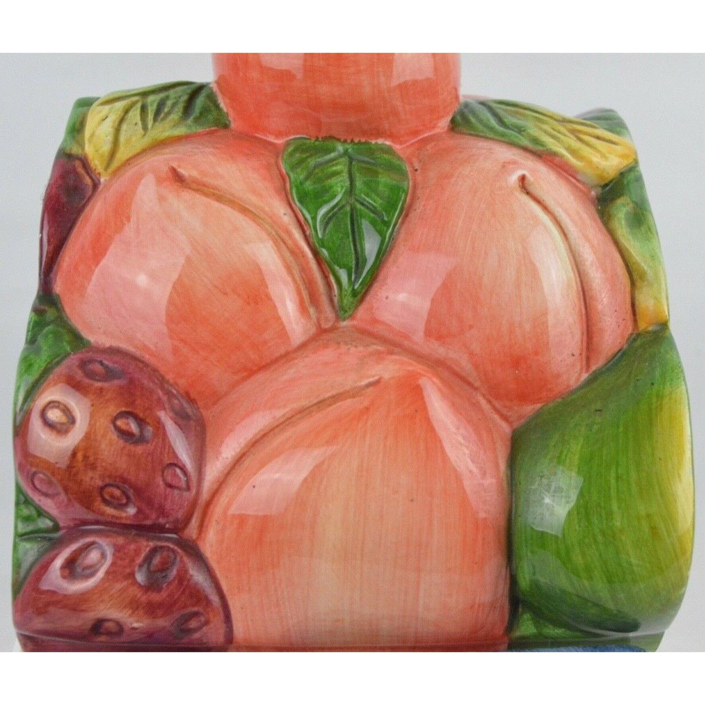 Fruit Basket Ceramic Cookie Jar Canister Certified International Susan Winget