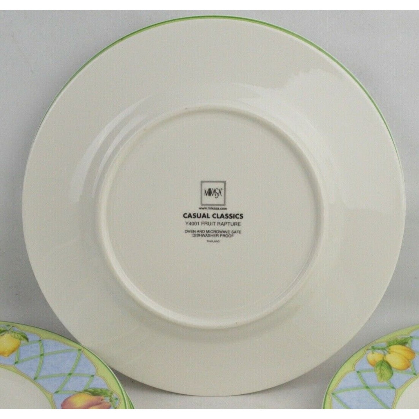 Set 7x Salad Ceramic Plates MIKASA Casual Classics Y4001 Fruit Rapture Thailand