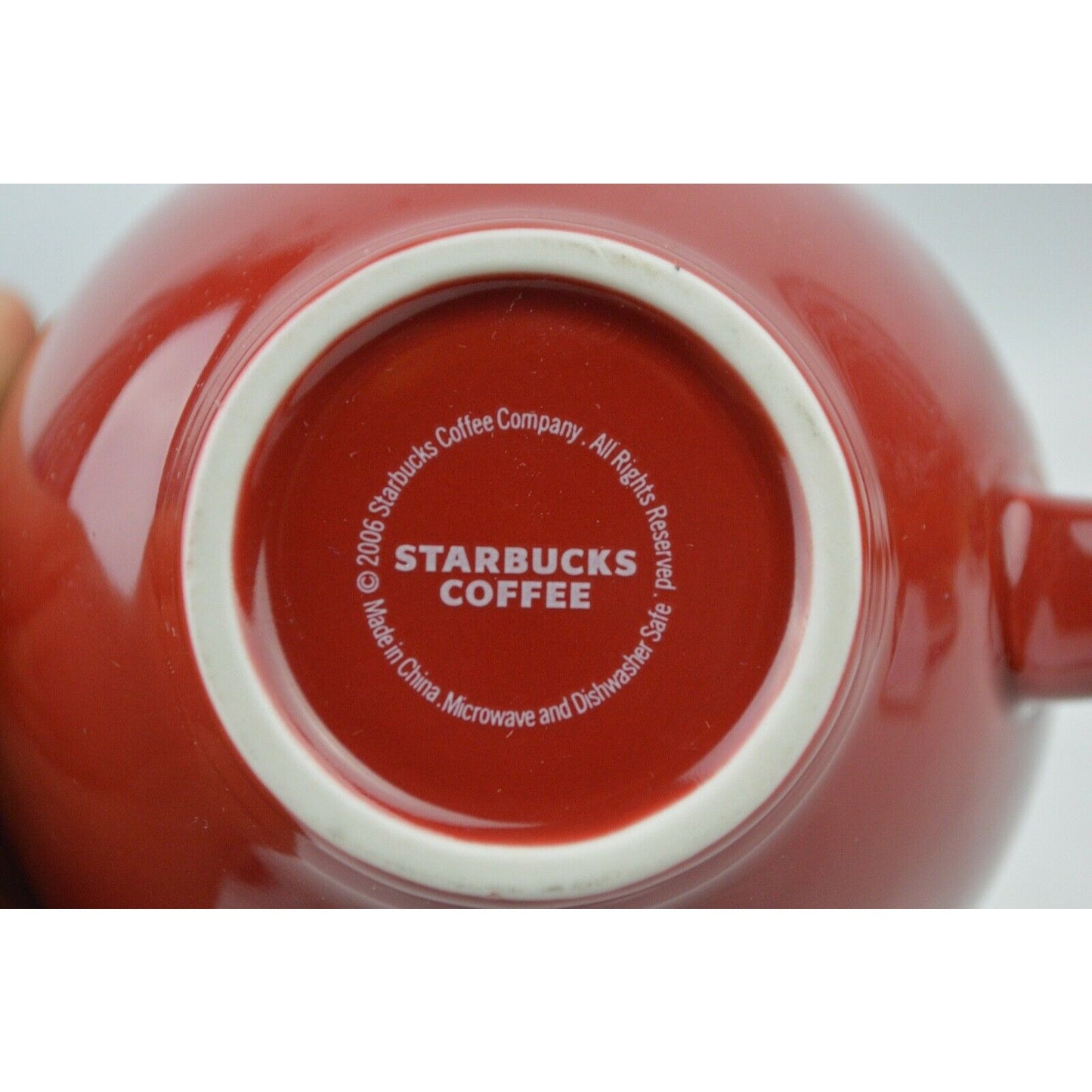 Ceramic Coffee Mug Cup Starbucks Red 2006 BOO Ghost Halloween